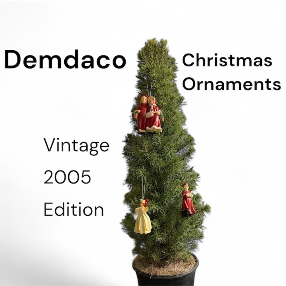 Demdaco vintage 2006 Christmas Ornament set of three with box